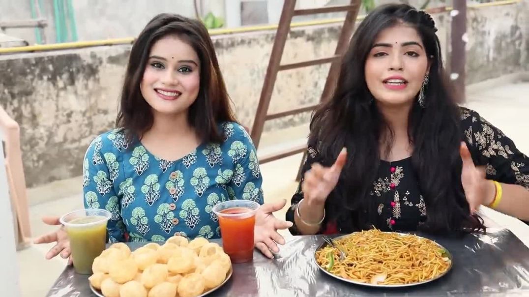 Golgappa ( Pani Puri ) and Spicy Chow Mein Eating Challenge Golgappa Challenge Food Challenge
