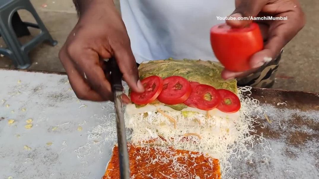 Biggest Sandwich Bite _ Mumbai's Famous Junglee Sandwich _ Indian Street Food