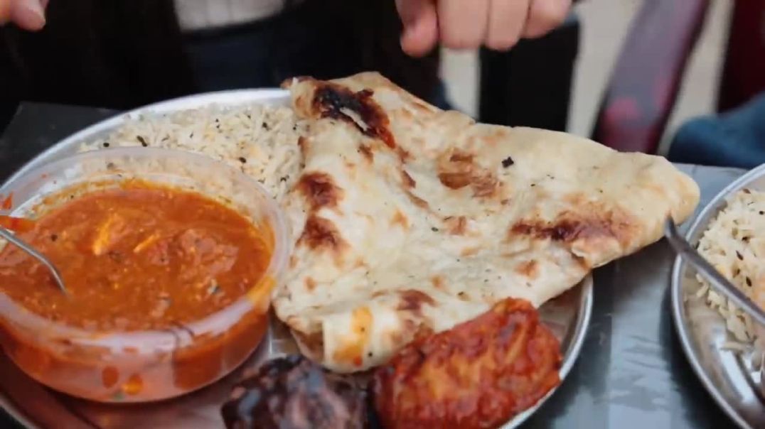 ⁣Chili Momos, Chocolate Momos, Butter Naan, Paneer Butter Masala and Jeera Rice Eating Challenge