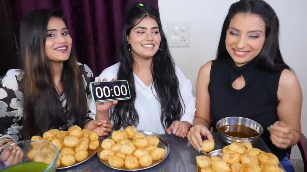 1 Minutes GOLGAPPA CHALLENGE Pani Puri Eating Competition Golgappa Challenge Food Challenge