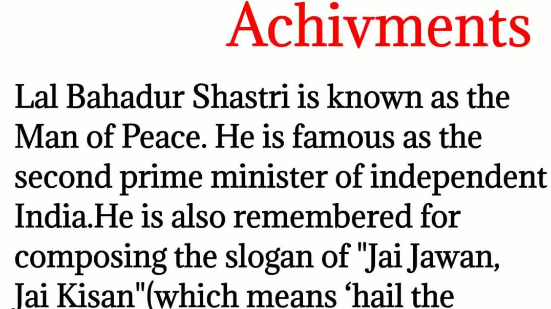 55, Achivments of L B Shastri_know about Shastri_Biographyof lal bahadur shastri_english translation