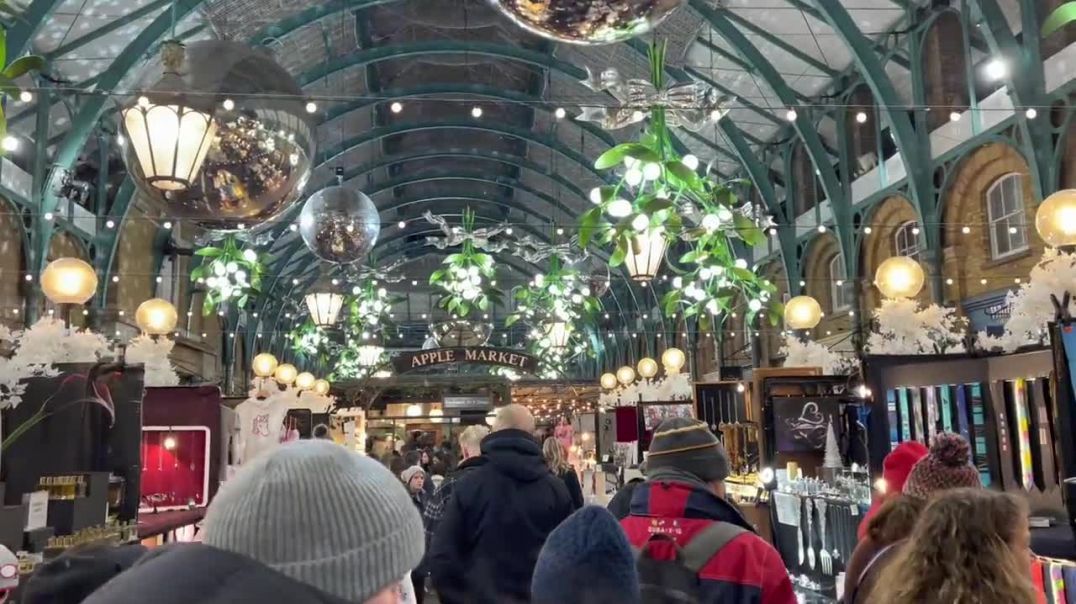 London Christmas Covent Garden West End _ London Christmas Market - London Winter Walk[4k Hdr]