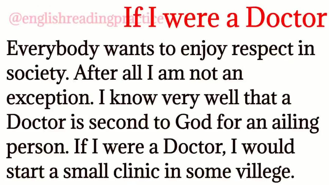 ⁣38,If I were a Doctor essay_ learn English_ how to learn English_ english speaking_ english सीखे