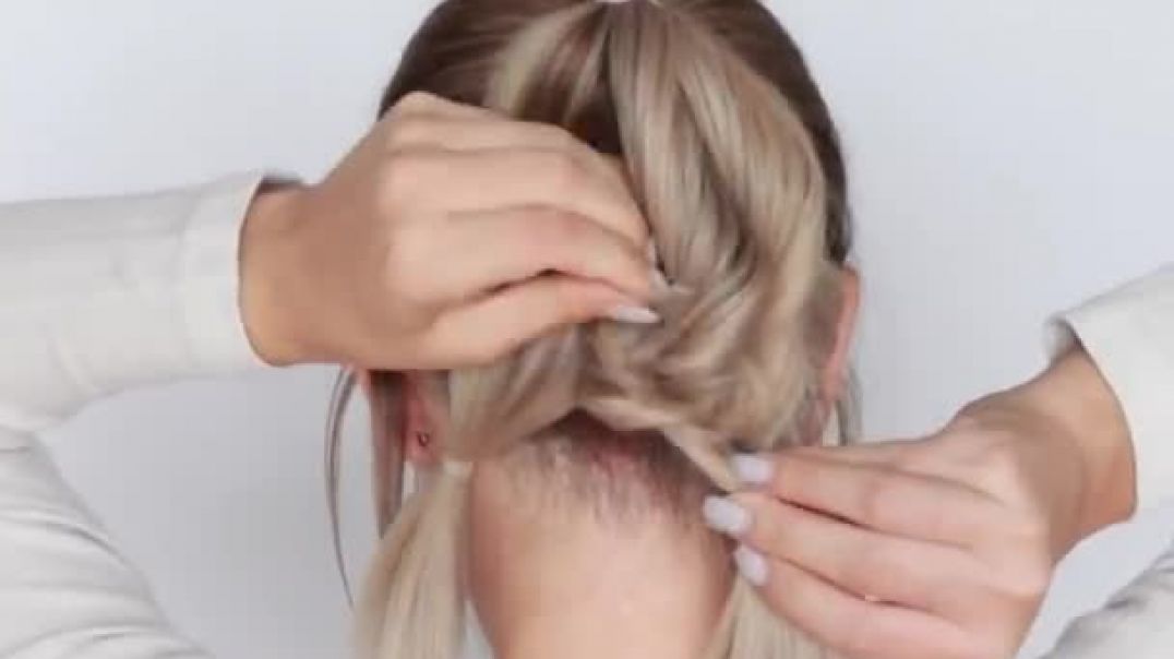 updo hairstyles - easy hair tutorial  -- ANOTHER BRAID