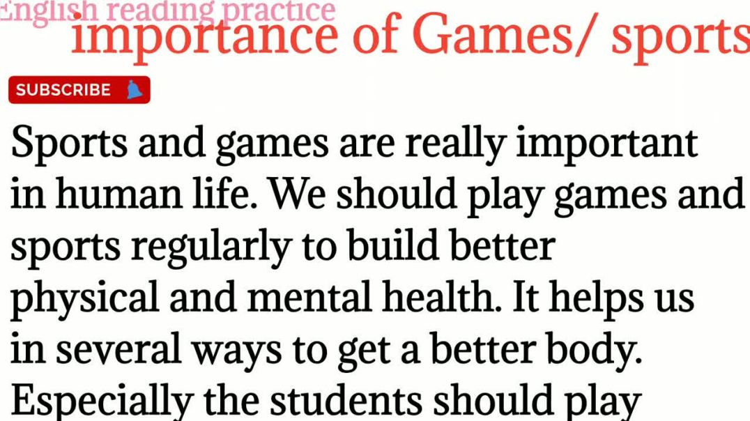 116, Importance of games or sports_ benefits of games_ how to read english to hindi translation