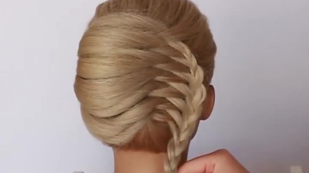 5 Different French Rolls EASY French braided bun hairstyle  __ beautiful hairstyle __ prom hairstyle
