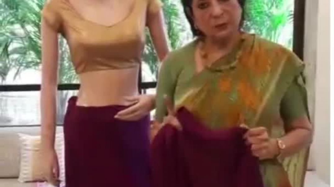 ⁣Style No 39- Corporate Style Saree Draping With Sonam Kapoor - Kalpana Shah Sari Drapes