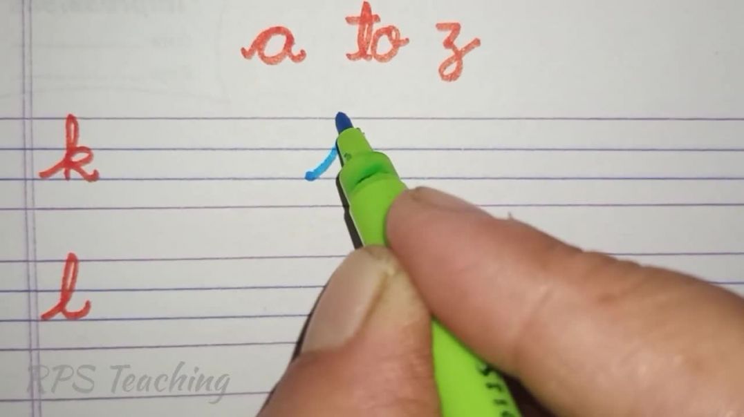 #nursery Cursive Small Alphabets (A to Z) PART 2• Learn How to write CURSIVE ALPHABETS #rps_teaching