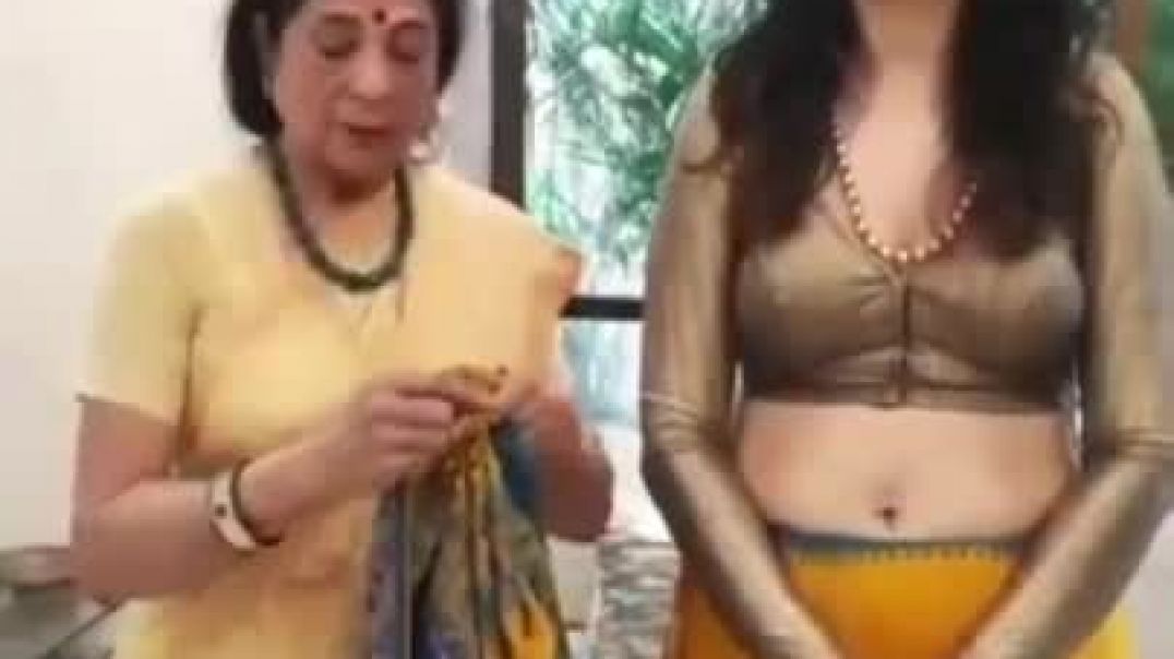 Style No 30 _ Unique Retro Saree Style_ Kalpana Shah Sari Drapes_