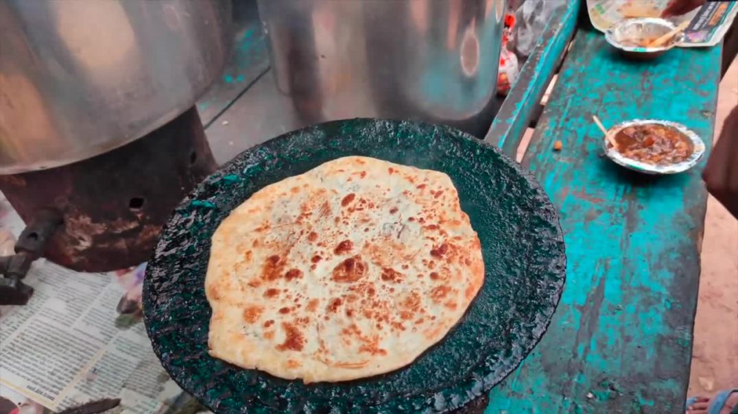 ⁣Ultimate Paratha Making _ Super Skills _ Indian Street Food