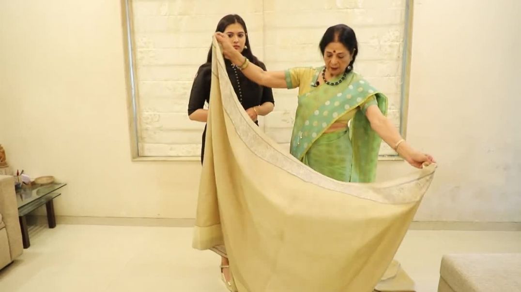 Style no 105 _ Kalpana Shah Saree Drapes _ Wedding_ Saree Drapes_ Stylish_ Western_