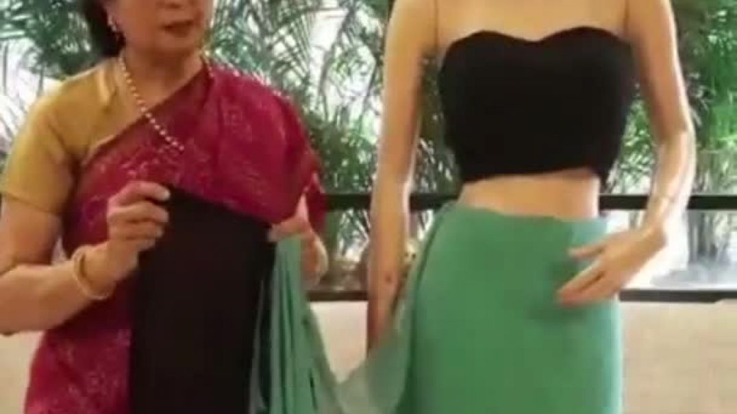 Style No 40- How To Drape A Saree On Tube Blouses- Kalpana Shah Sari Drapes-