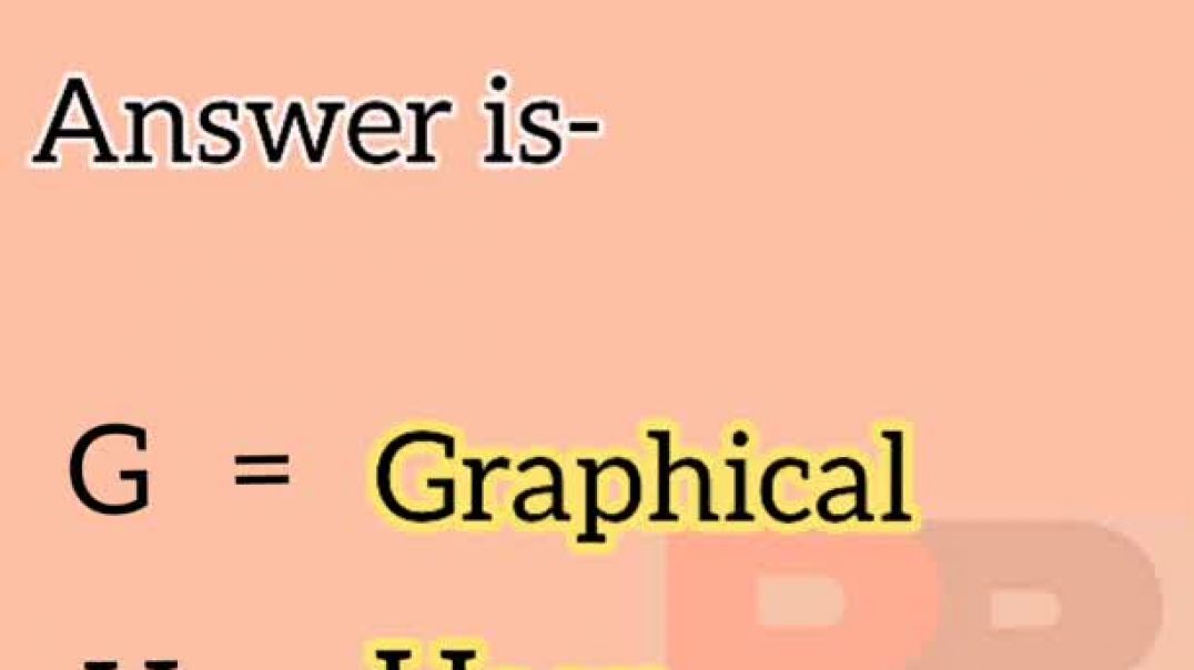 Full form of GUI। GUI ka full form kya hai।