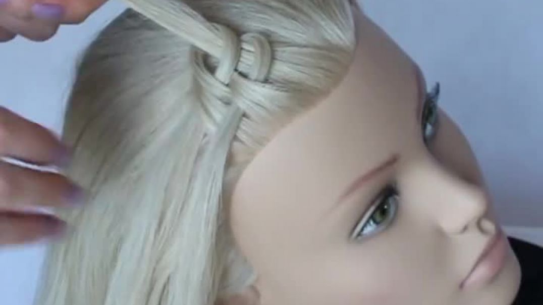 😱 Knotted Half Up with Flower Beautiful Hairstyle For Party, Prom ,Wedding 2020 _ Trending Hairstyle