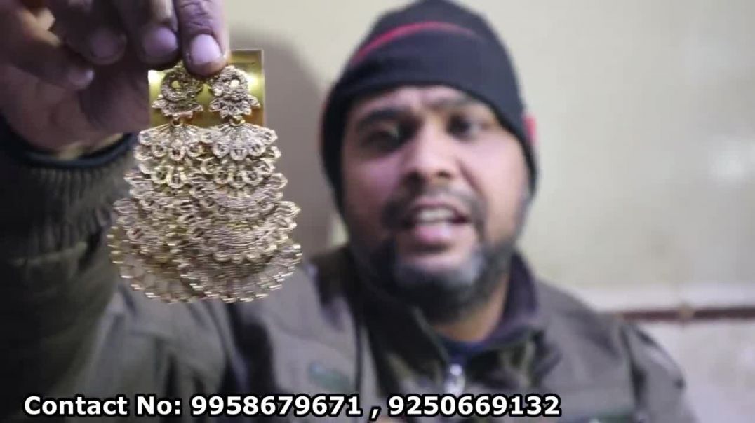 Earrings wholesale in delhi _ Sadar Bazar jewellery wholesale market _ Earrings market _ delhi (1)
