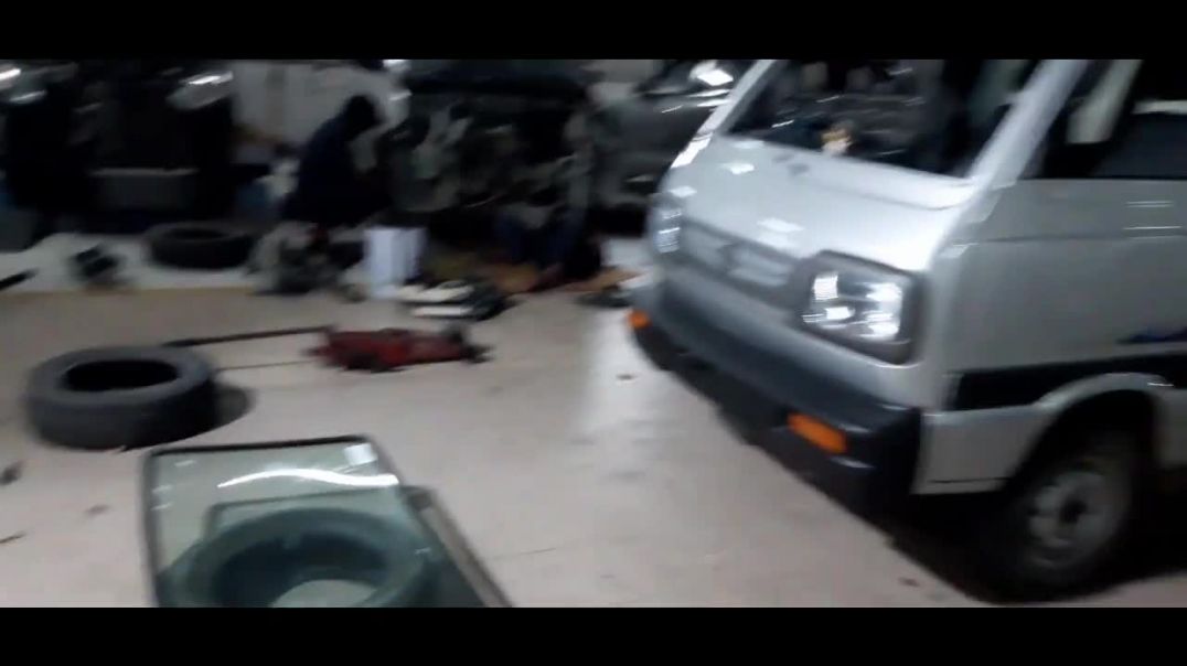 Maruti van (Omni) Windshield glass change with Rope
