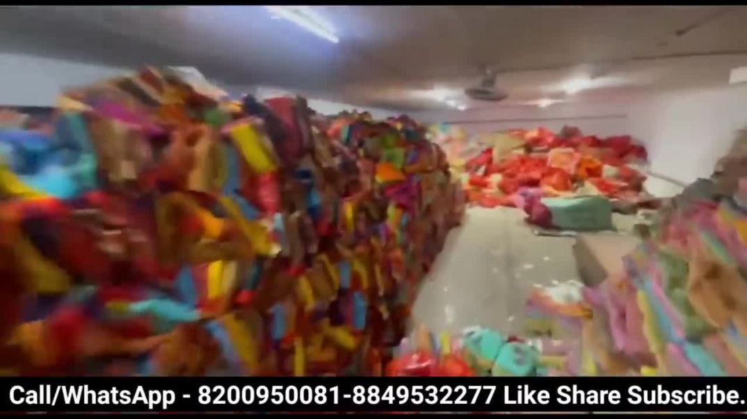 ⁣1 हज़ार वाली साड़ी 50₹ में _ printed saree work saree cotton saree _ Saree Wholesale Market in Surat