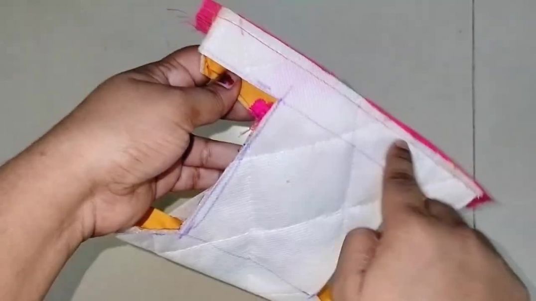 Just One Cut - 2 Easy Techniques For Box Pouch Making _ Pouch Making At Home _ Zipper Pouch_ Purse
