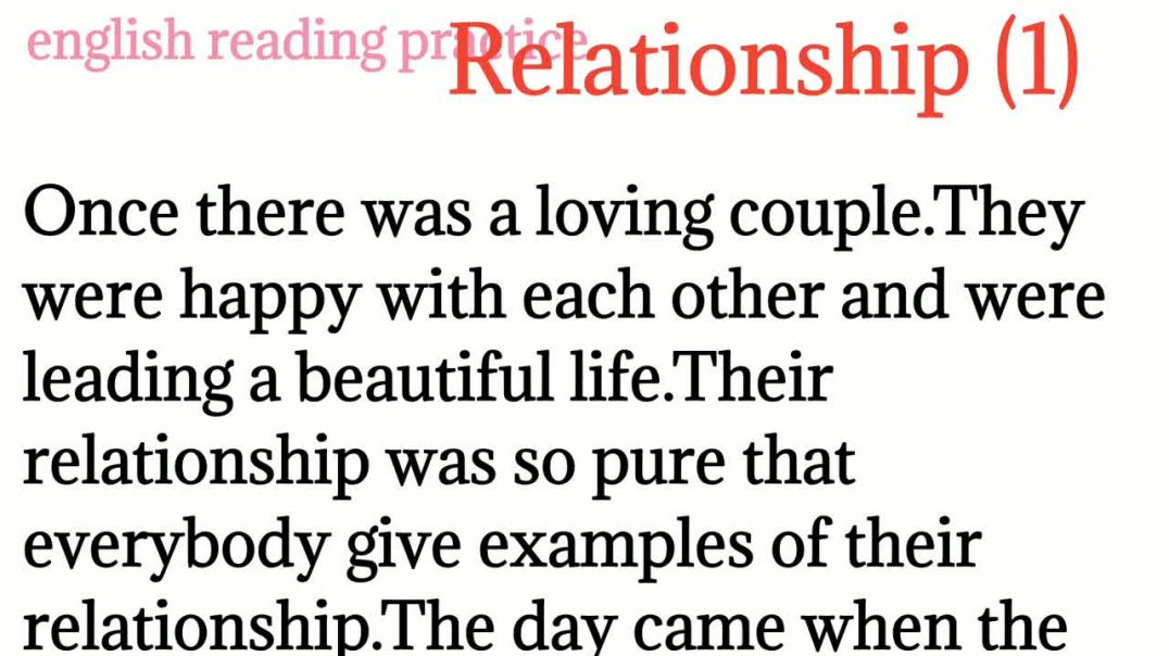 133,Relationship story,(1)_learn English_ Spoken English_how to read english story_hindi to english