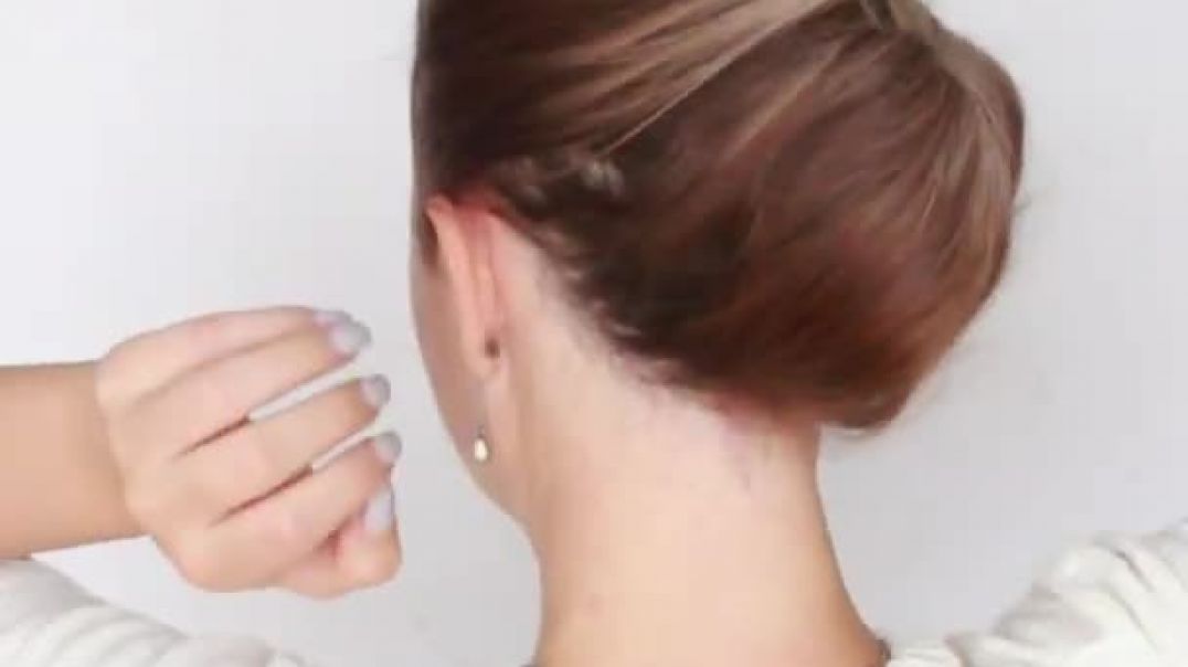 1 Minute EASY UPDO for SHORT HAIR How to- Easy Christmas Updo  by Another Braid
