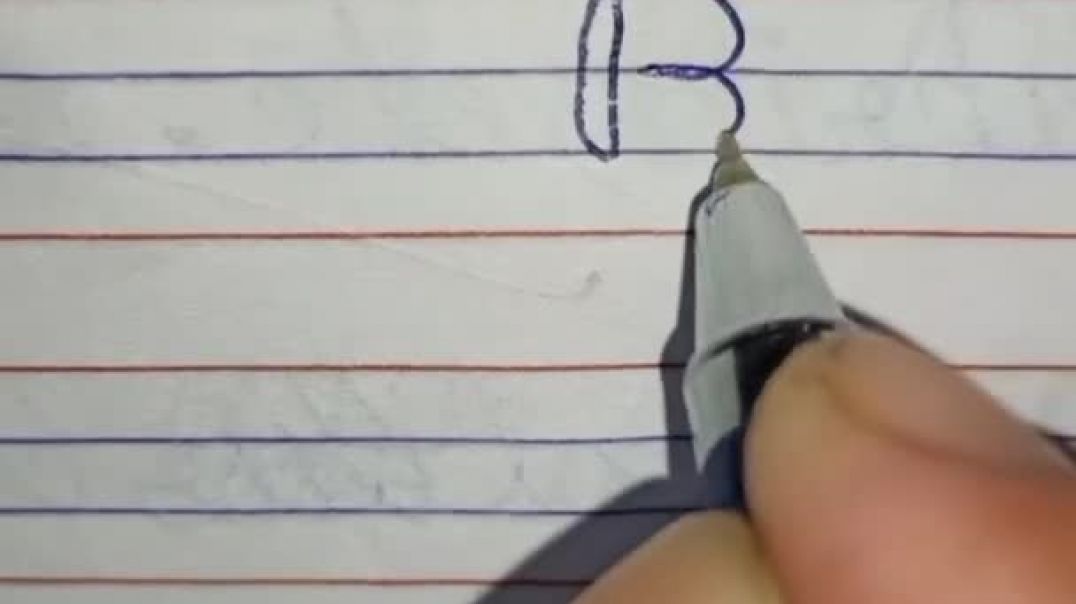 ⁣How to write Cursive B ✍️ कर्सिव B कैसे लिखें #shorts #teaching #nursery #class