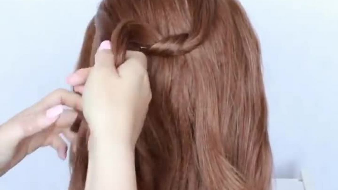 😱 Easy UPDO HAIRSTYLE Tutorials😍 Wedding Prom Updo perfect for medium &shoulder length hair