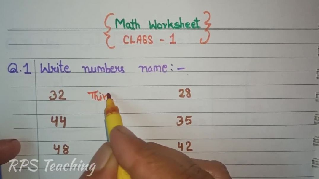 Class 1 Math Worksheet for Kids • Worksheet for First Class Math • 1st Class  #online #study