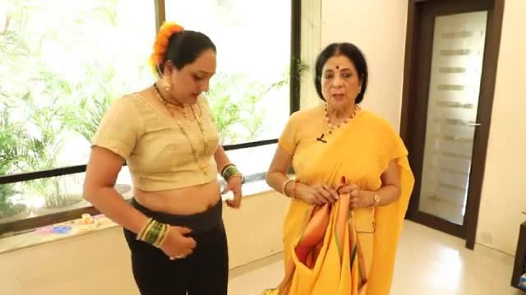 ⁣Style No 78 How to wear Traditional Marathi Brahmin Style Saree  Kalpana Shah Sari Drapes