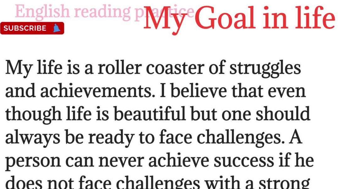 ⁣200,My goal in life_become a Doctor_english reading paragraph i hindi @English reading practice