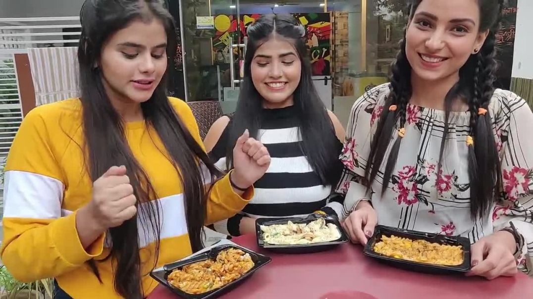 Red Sauce Pasta, White Sauce Pasta and Pink Corn Pasta Eating Challenge Food Challenge