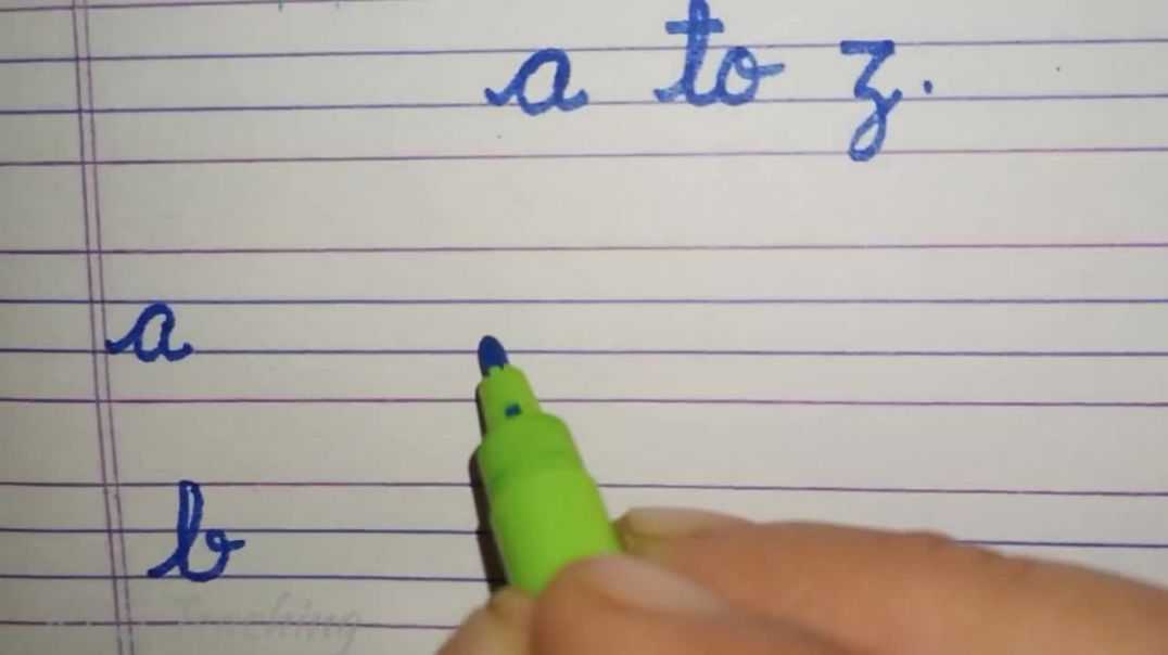 #nursery Cursive Small Alphabets (A to Z) PART 1• Learn How to write CURSIVE ALPHABETS #rps_teaching