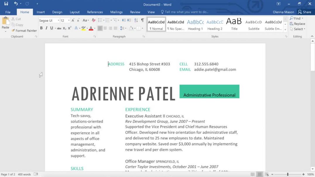 ⁣Word 2016_ Saving and Sharing Documents
