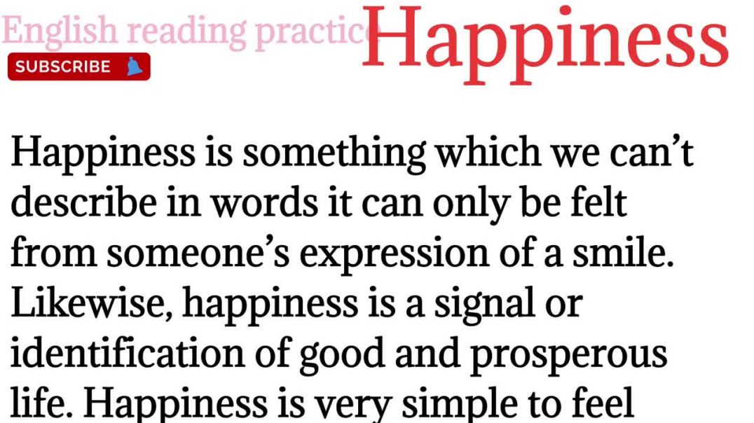 ⁣191,Happiness_how to read english_English to Hindi translation