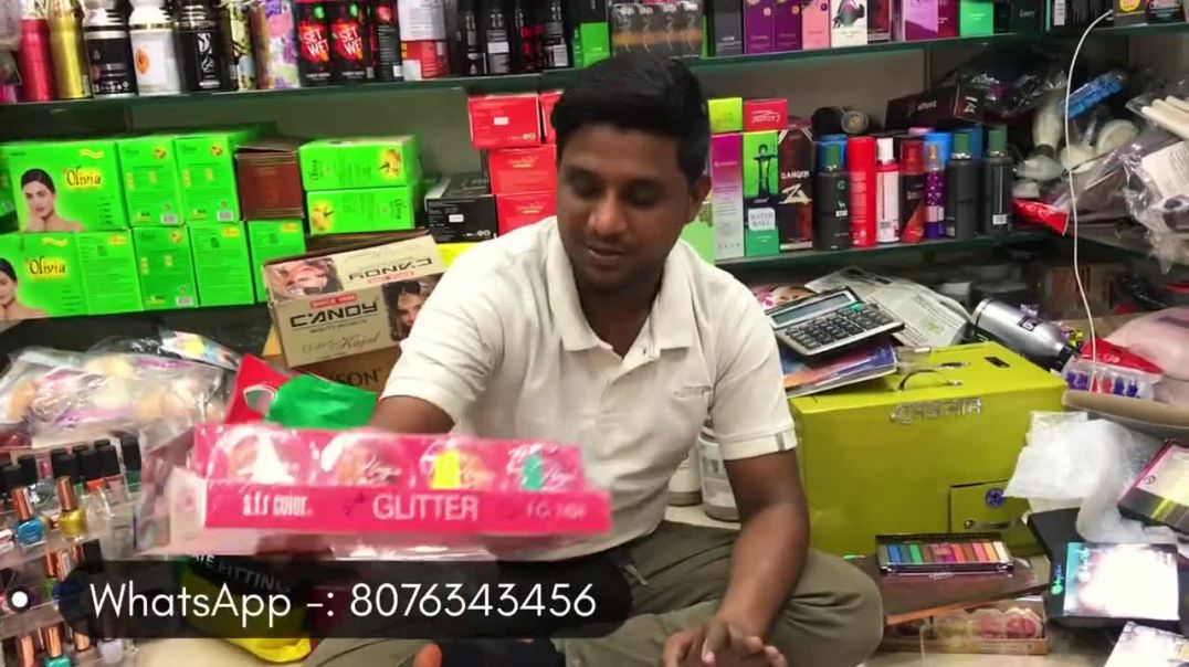 Branded Cosmetics eye shadow, liner, foundation, hair spray _ Saloon items wholesale market in delhi