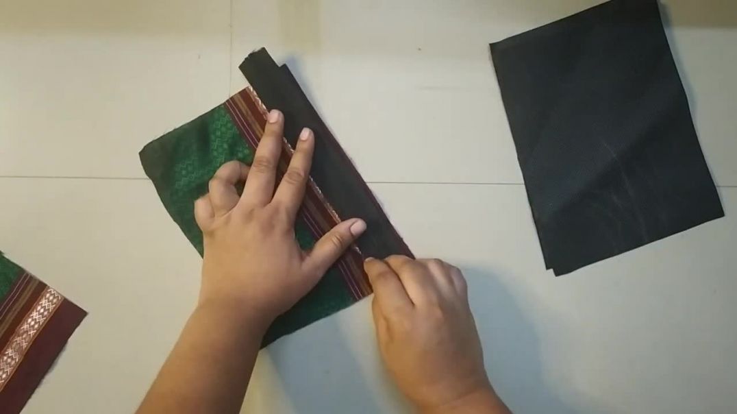 DIY khan_khun purse _ खणाचा वापर करून बनवा सुंदर पर्स _ खण पर्स making idea in just 5 min #khunpurse