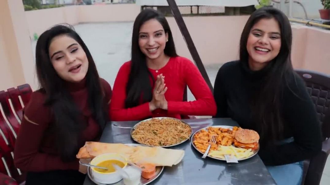 Masala Dosa, Pasta, French Fries, Butter Paneer Burger, Chow Mein Eating Challenge Food Challenge