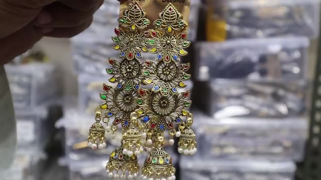 Earrings wholesale in delhi _ Sadar Bazar jewellery wholesale market _ Earrings market _ delhi