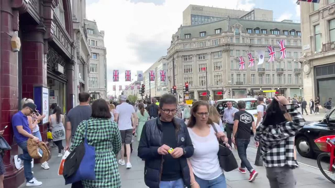 London Walking Tour _ Central London Summer Walk 2022 _ Oxford Street, New Bond Street [4k Hdr]