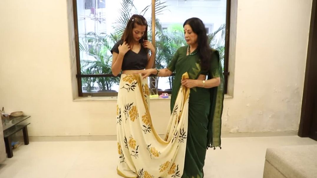 ⁣Style no 119_ Trendy designer sarees for youngsters _ Kalpana Shah_ Sari_ Saree Draping