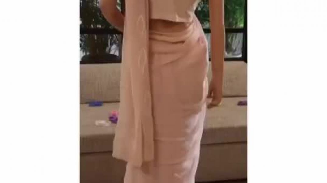 ⁣Style No 35 - Chiffon Saree with a Twist- Kalpana Shah Sari Drapes-