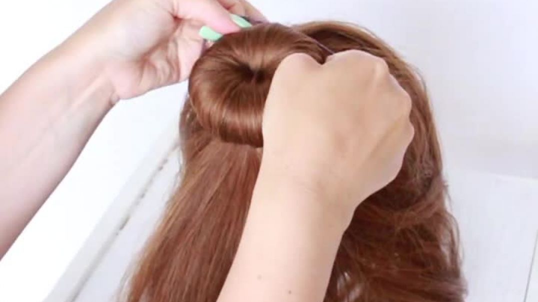 ⁣Braided 5 Strand High Bun  Wedding Prom Updo Hair Tutorial by Another Braid
