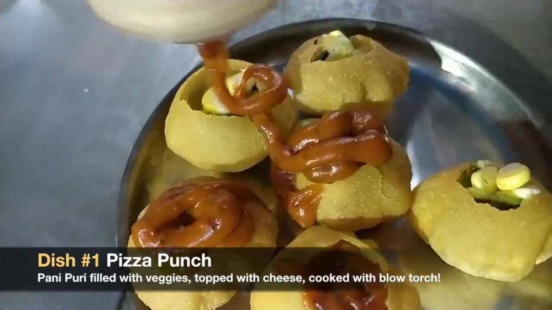 ⁣FIRED UP PIZZA Pani Puri _ Indian Chaat with Italian Twist _ Indian Street Food