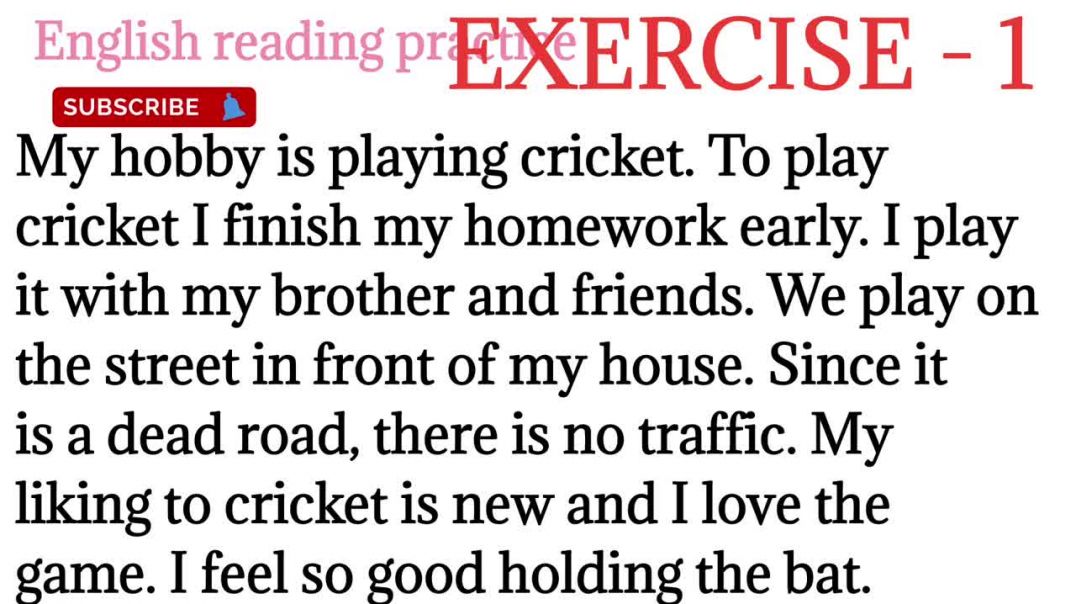 English learning exercise_exercise day1@English reading practice