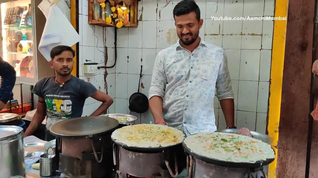 ⁣Most Skillful Dosa Making _ Crispy Rava Dosa _ Indian Street Food