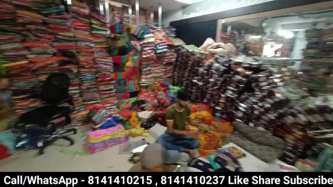 ₹60 साड़ियो का भंडार _सबसे बड़ा गोदाम _रहना खाना फ्री_ Surat Saree Manufacturers@Official Bazaar