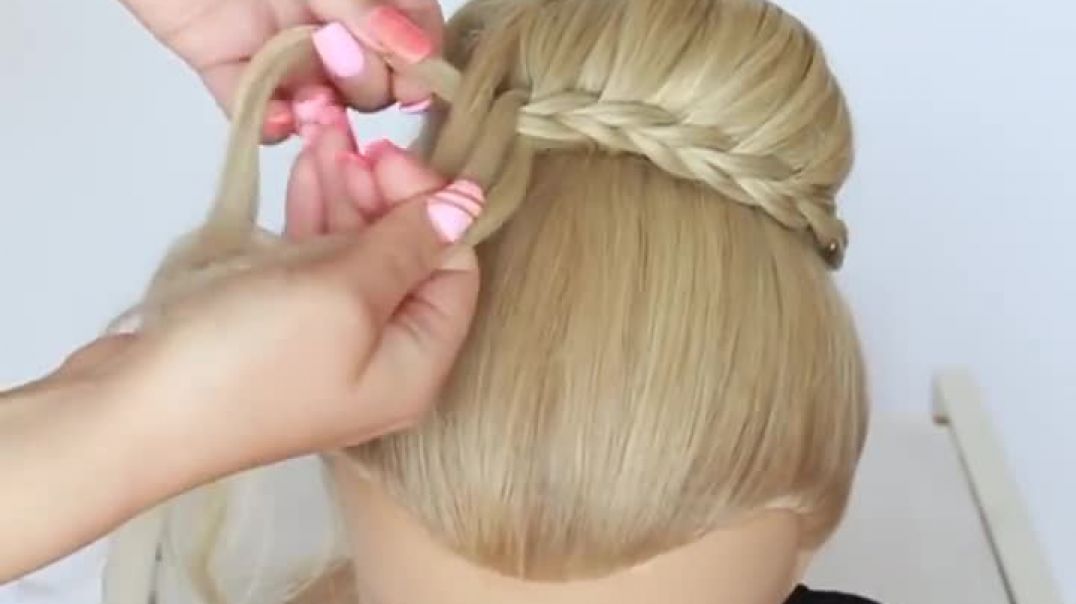 Braided High Bun Wedding Prom Updo Hair Tutorial by Another Braid