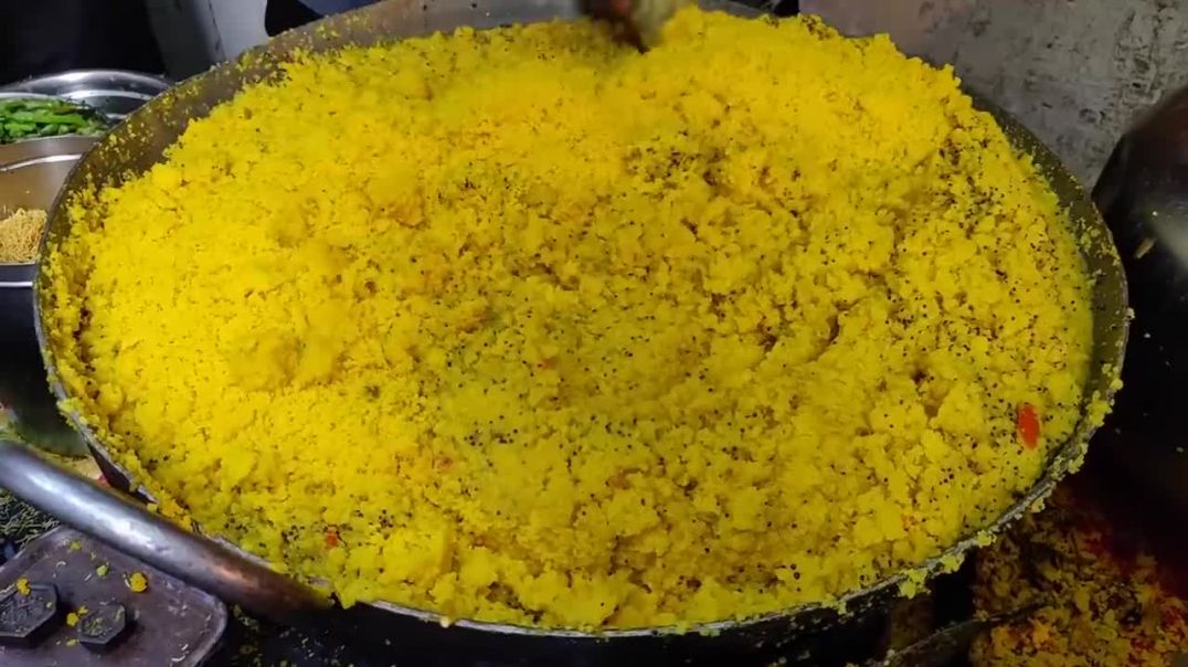 HUGE SEV KHAMANI Making _ Popular Dish of Zaveri Bazaar _ Indian Street Food