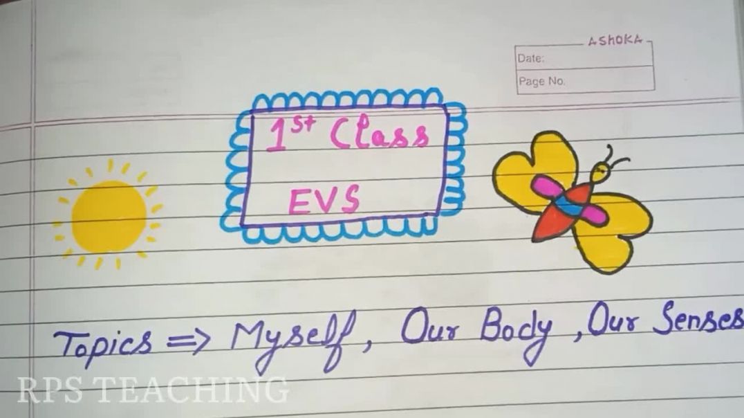 ⁣EVS CLASS 1 - PART 1 MYSELF OUR BODY OUR SENSES _ 1st Class ki Evs Part 1  Myself Body Parts Senses
