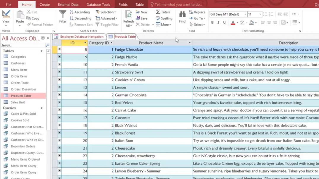 ⁣Access_ Customizing Tables