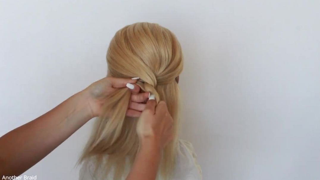 EASY UPDO with ponytails for SHORT HAIR  by Another Braid